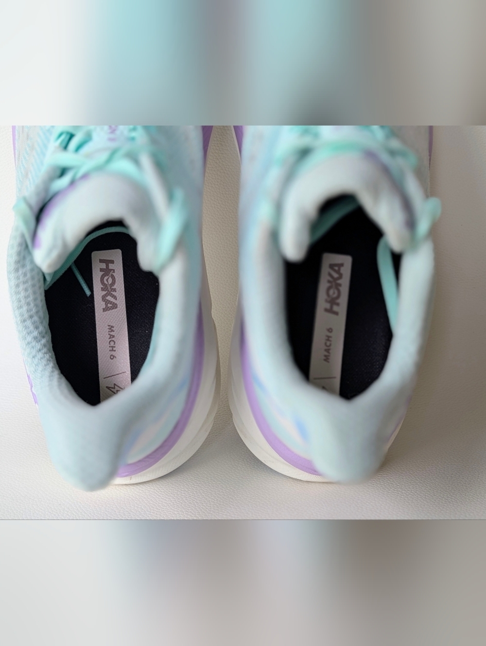 Hoka Clifton 9 Womens Running Shoes (B Standard) (Sunlit Ocean/Lilac Sz 11 B - Picture 7 of 9